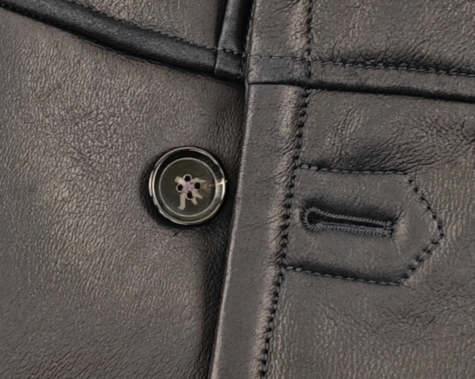 7400$ ISAIA NAPOLI Blue Midnight Shearling Coat 100% Lambskin 44 US / 54 EU