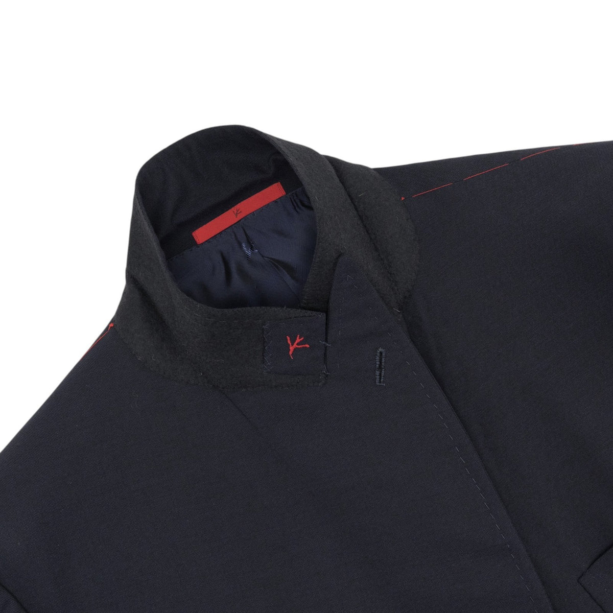 $5700 ISAIA NAPOLI Blue Navy Hand Sewn Double Breasted Jacket Sport Coat Wool