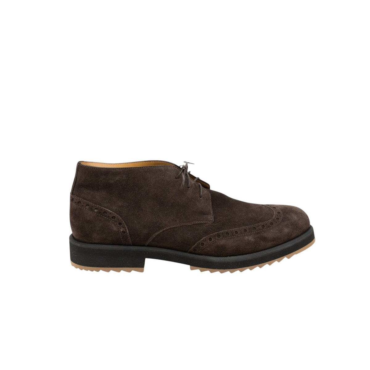 1350$ TESTONI "Pisa" Desert Derby Boot Shoes Suede Brown 8 UK / 9 US / 42 IT