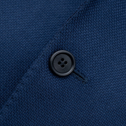 $1850 LUIGI BORRELLI NAPOLI Blue Jacket Sport Coat Knit Wool 36 US / 46 EU