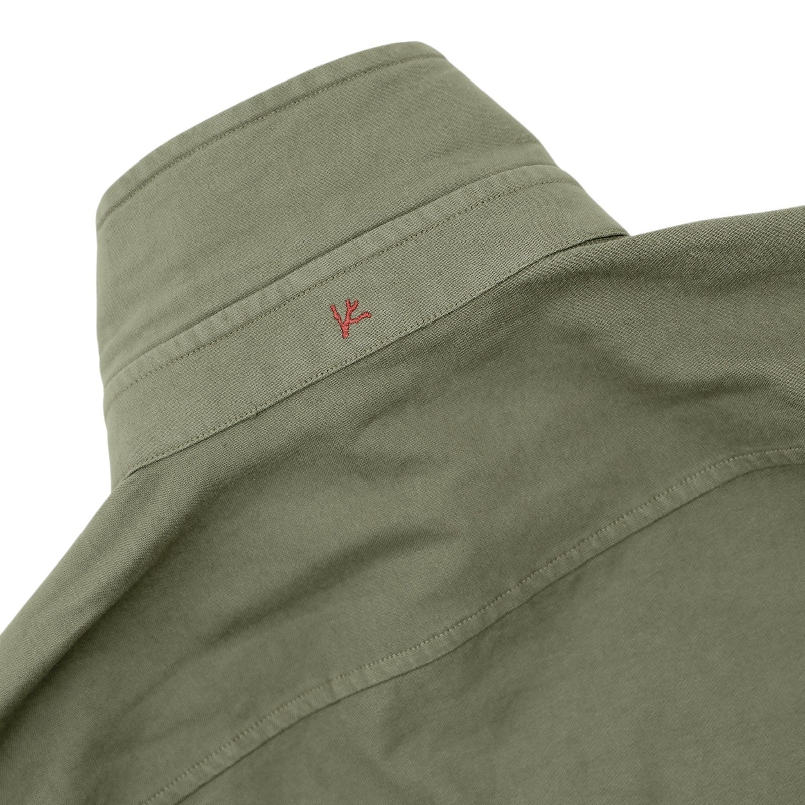 $1350 ISAIA NAPOLI Green Hand-Sewn Overshirt Jacket Cotton Size L
