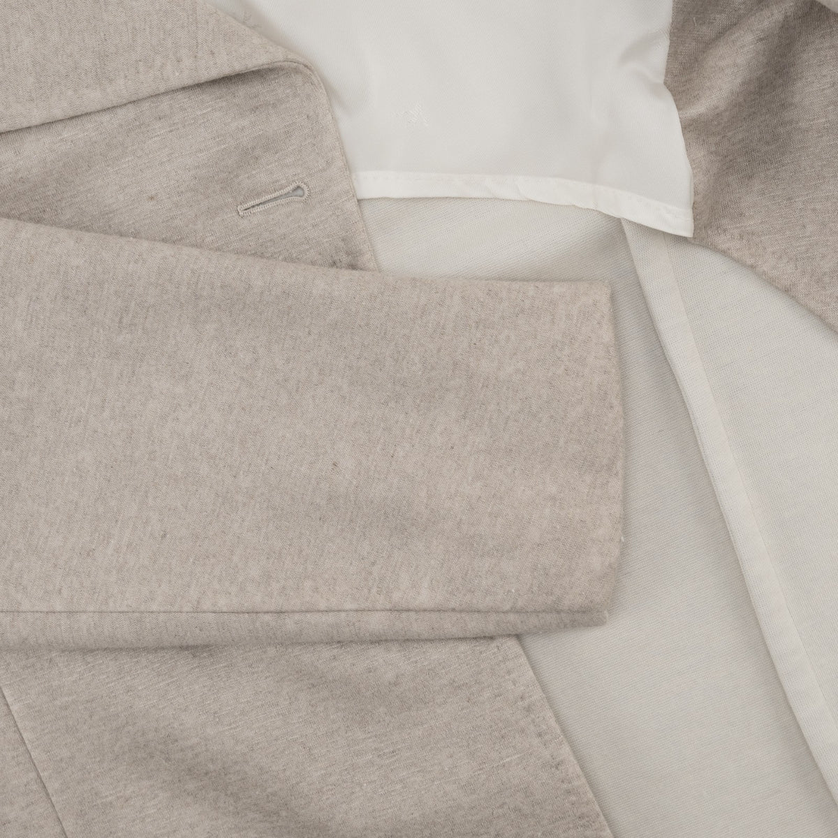 $5250 ISAIA "Capri" Light Beige Caban Peacoat Coat Linen / Cashmere 38 US  48 EU
