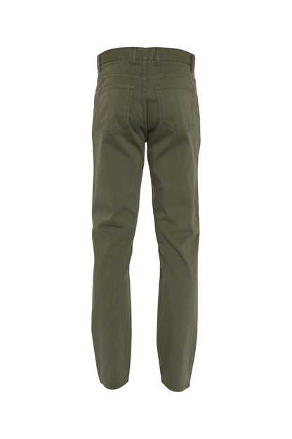 850$ ISAIA NAPOLI Green 5 Pockets Trousers Pant Soft Cotton / Cashmere