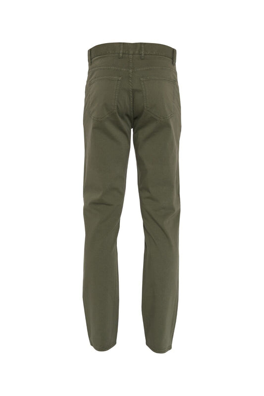 850$ ISAIA NAPOLI Green 5 Pockets Trousers Pant Soft Cotton / Cashmere