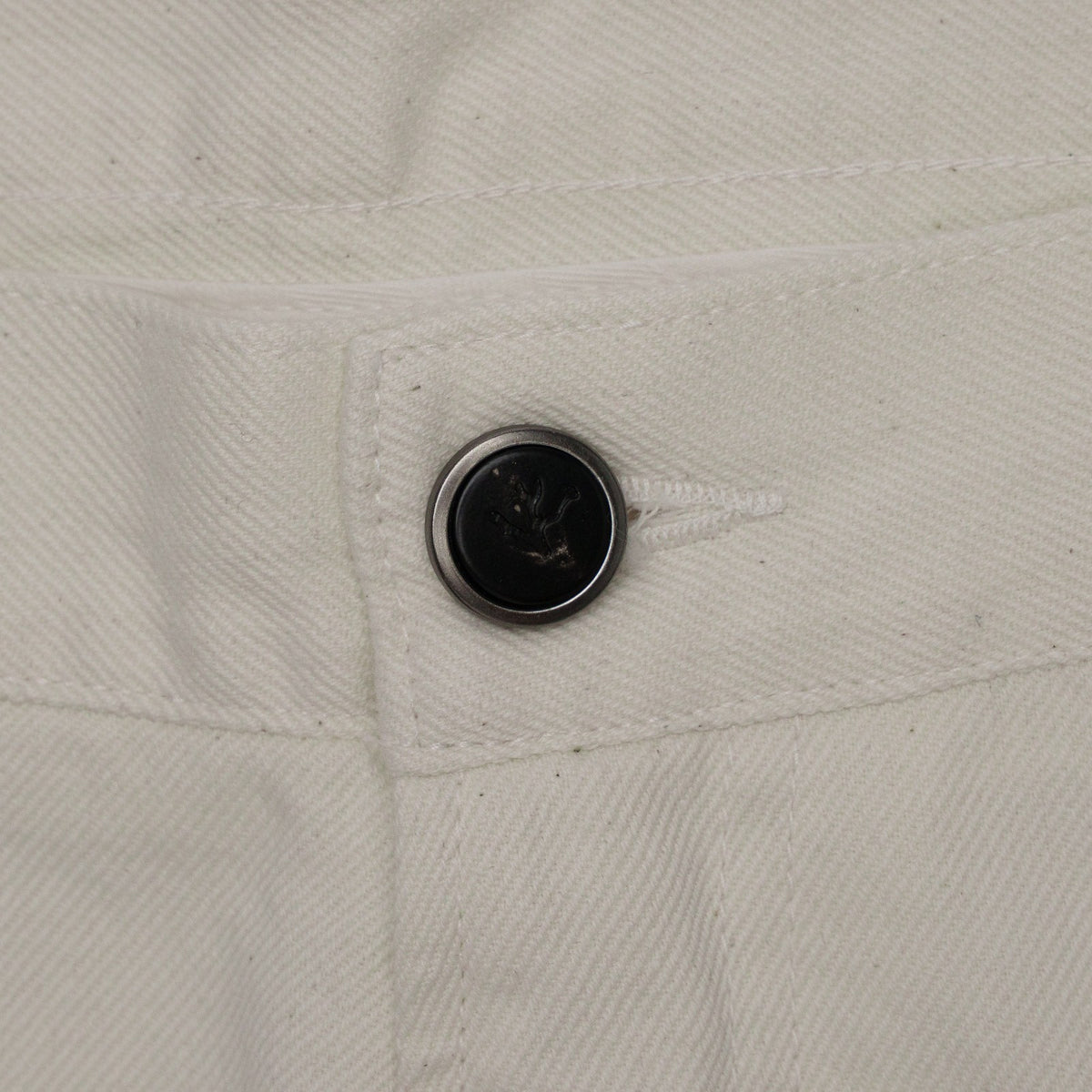 690$ ISAIA NAPOLI Ivory Denim Jeans 5 Pockets Cotton Slim 36 US / 52 EU
