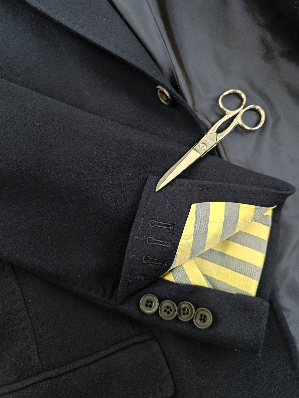 $1870 RUBINACCI NAPOLI "Skyfall" Blue Navy Jacket Wool 36 US / 46 EU