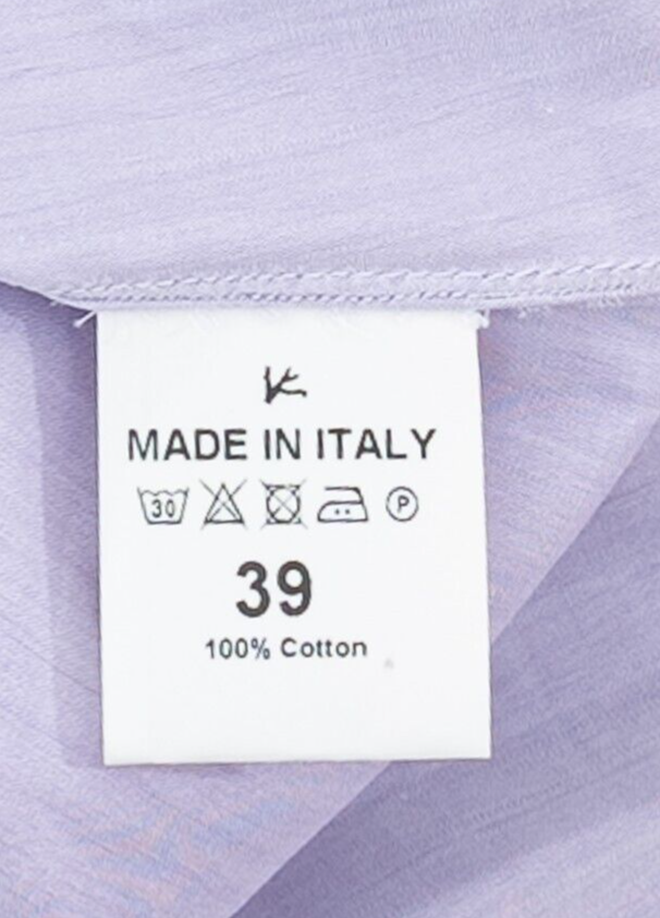 690$ ISAIA NAPOLI Solid Lilac Hand-Sewn Casual Shirt Fine Cotton 15.5 - 39