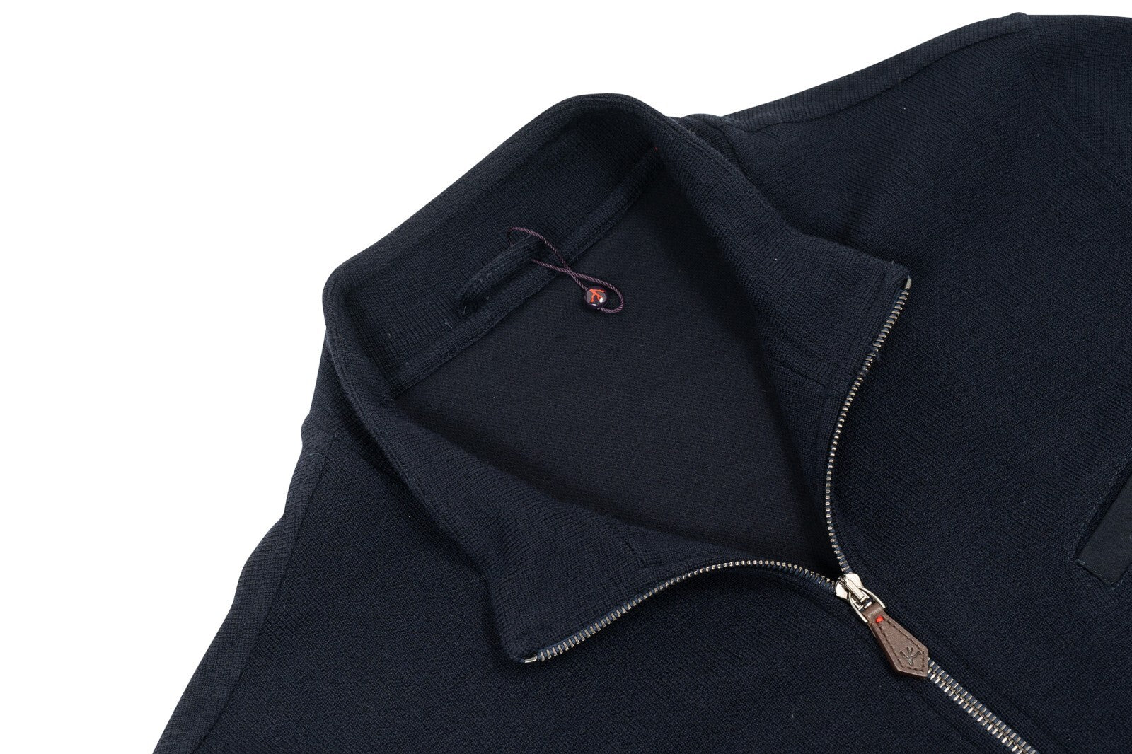 1600$ ISAIA NAPOLI Blue Navy Full Zip Track Jacket Cardigan Wool Cotton Size M