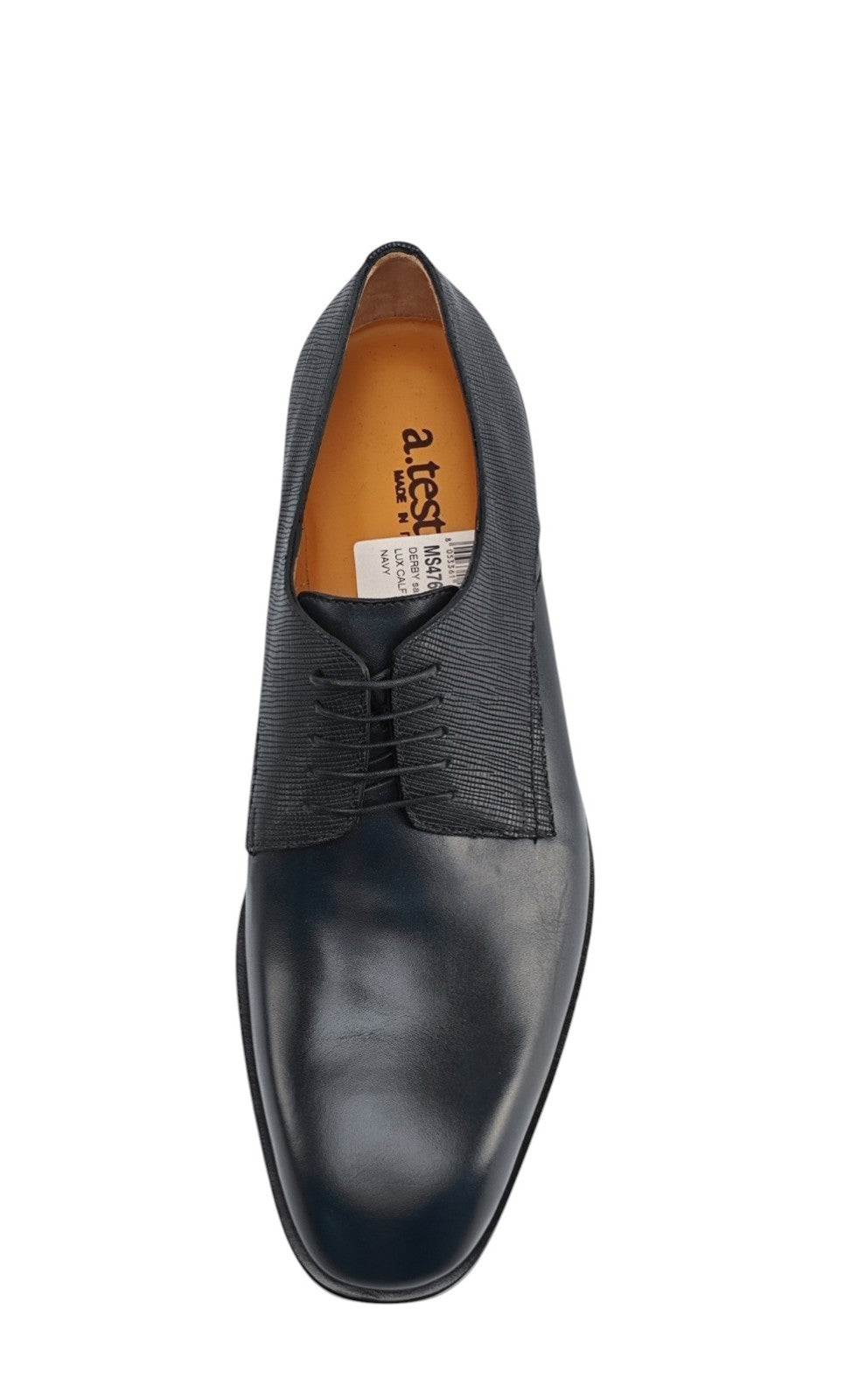 1250$ TESTONI Derby Shoes Calf Blue Navy 8 UK / 9 US / 42 IT