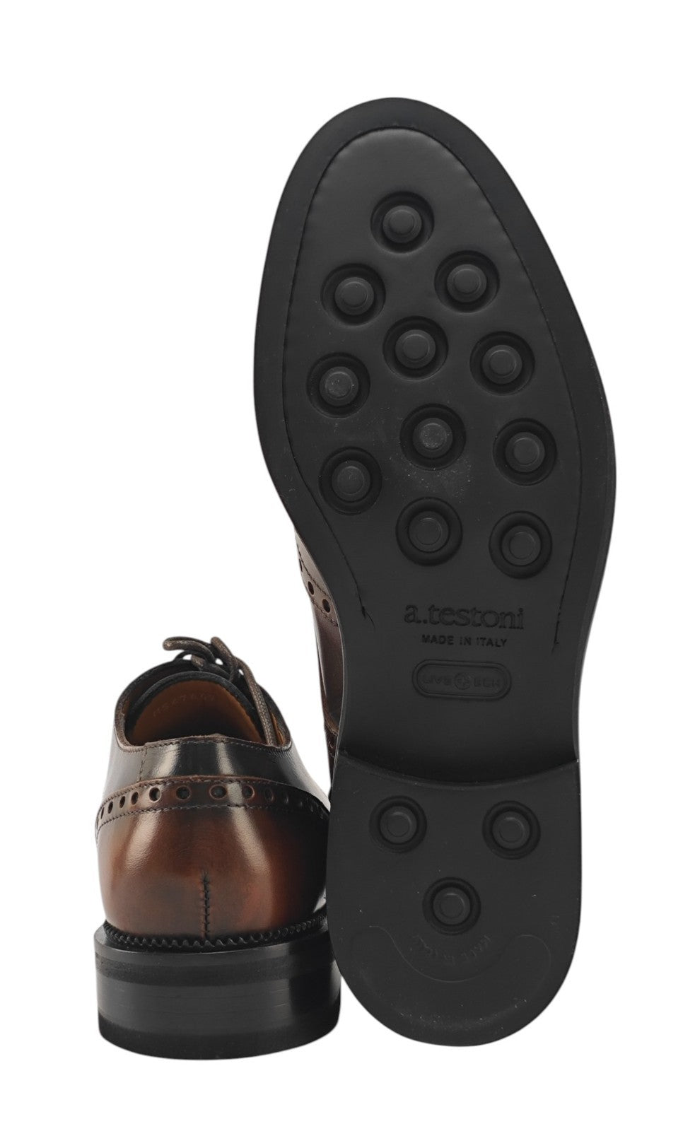 1200$ TESTONI Derby Shoes English Burnished Calf Brown 8 UK / 9 US / 42 IT