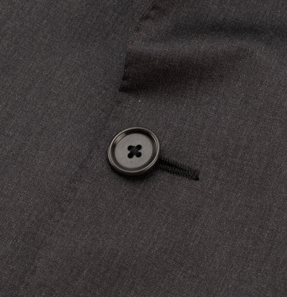 $2400 RAFFAELE CARUSO Dark Gray 3/2 Roll Suit Fine Wool 110's 42 US / 52 EU