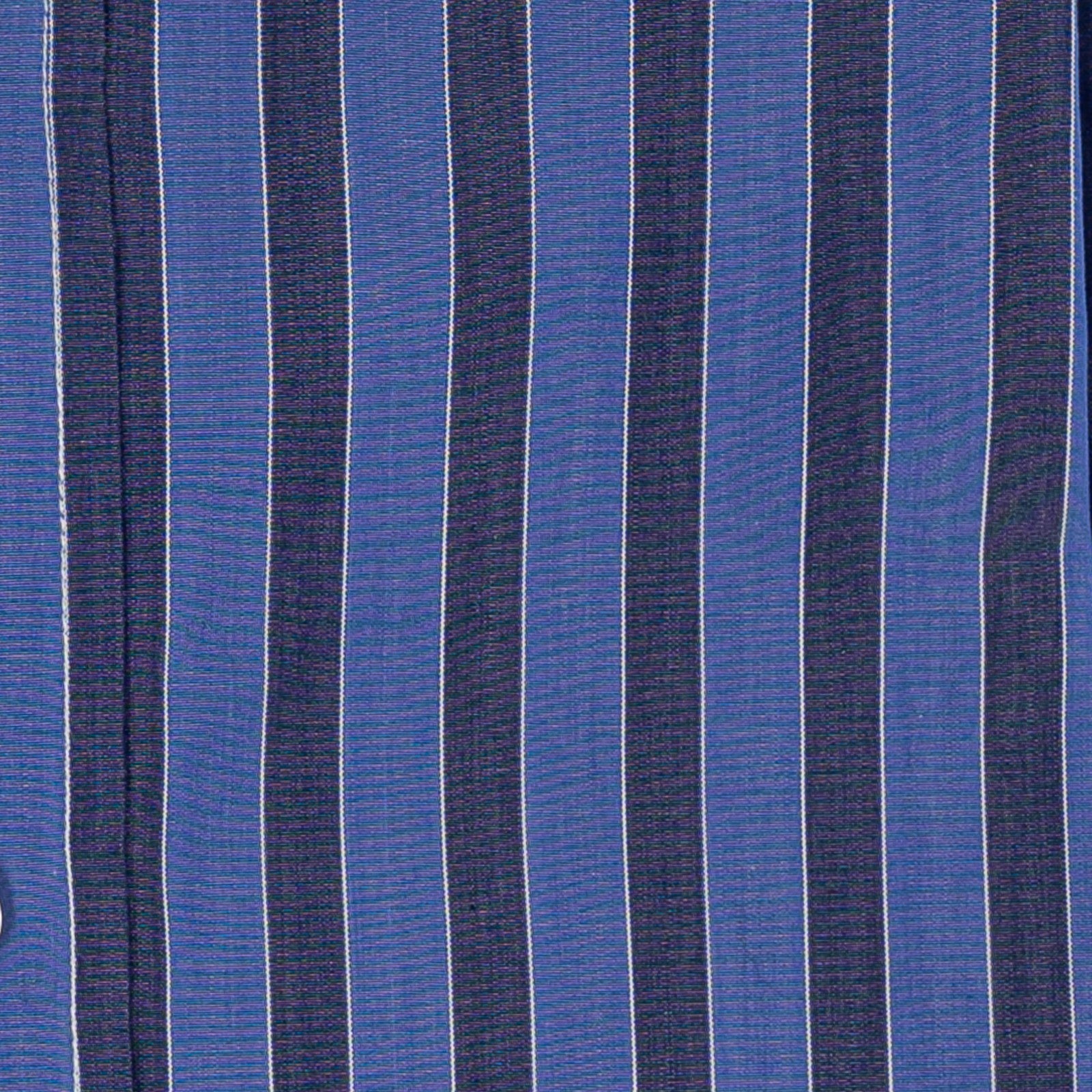 520$ RUBINACCI NAPOLI Blue Hand-Sewn Striped Shirt Cotton Classic Fit   7W
