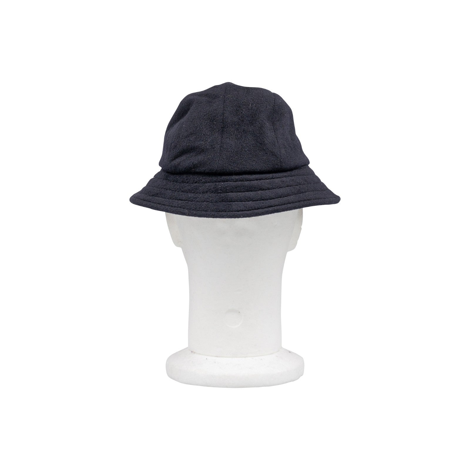 250$ RUBINACCI NAPOLI Blue Navy Made in England Wool Bucket Hat