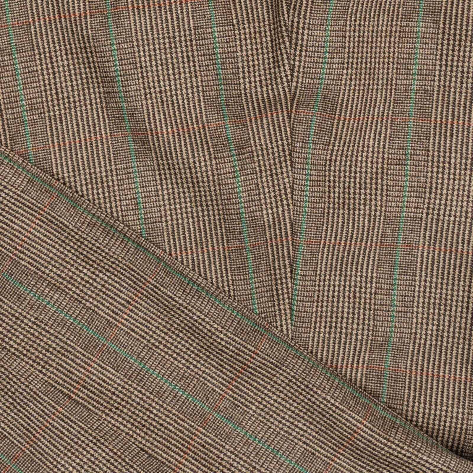 670$ RUBINACCI NAPOLI Brown Checks Dress Pant Flannel Wool 36 US / 52 EU