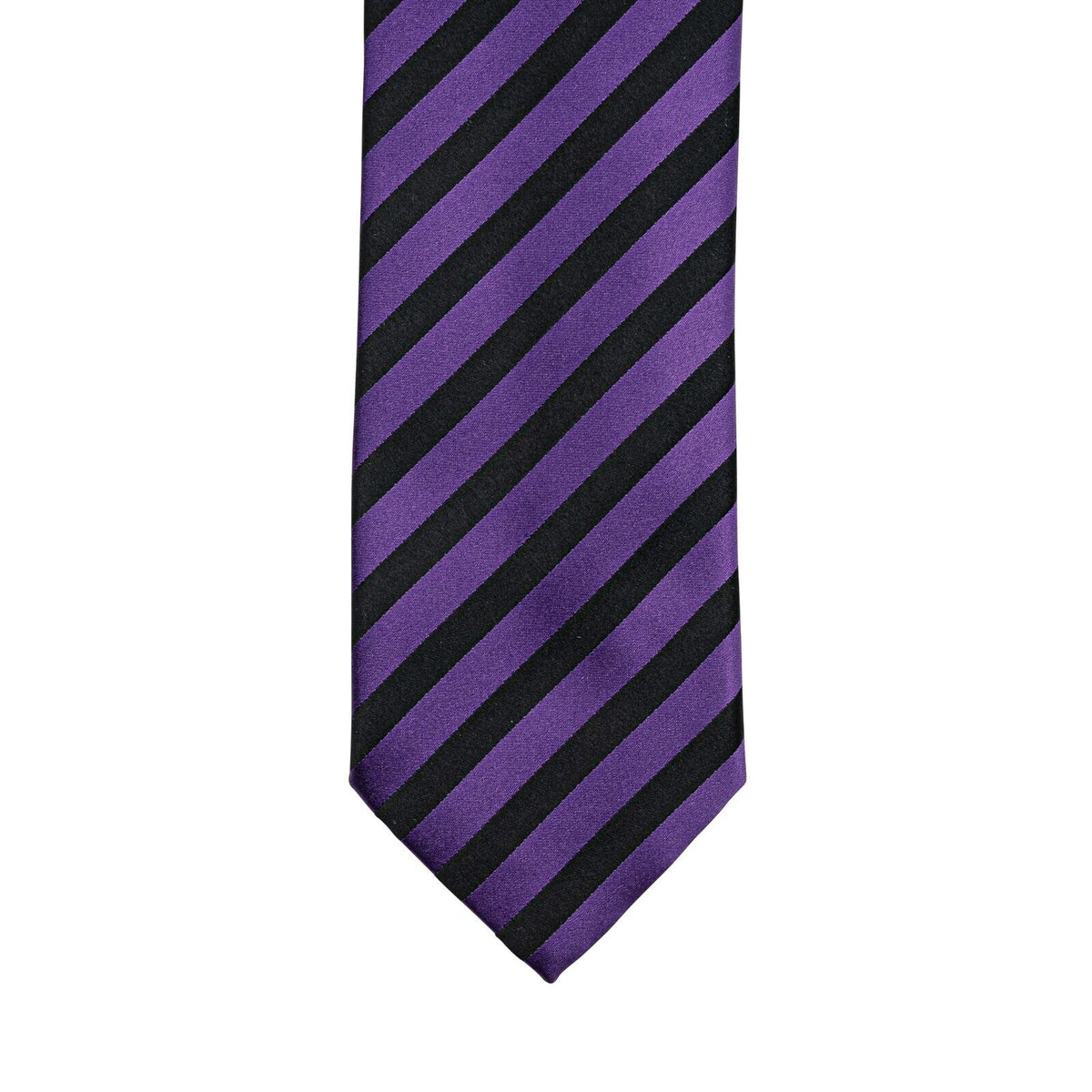 $290 ITALO FERRETTI Tie Regimental Purple / Black 100% Silk Handmade in Italy 