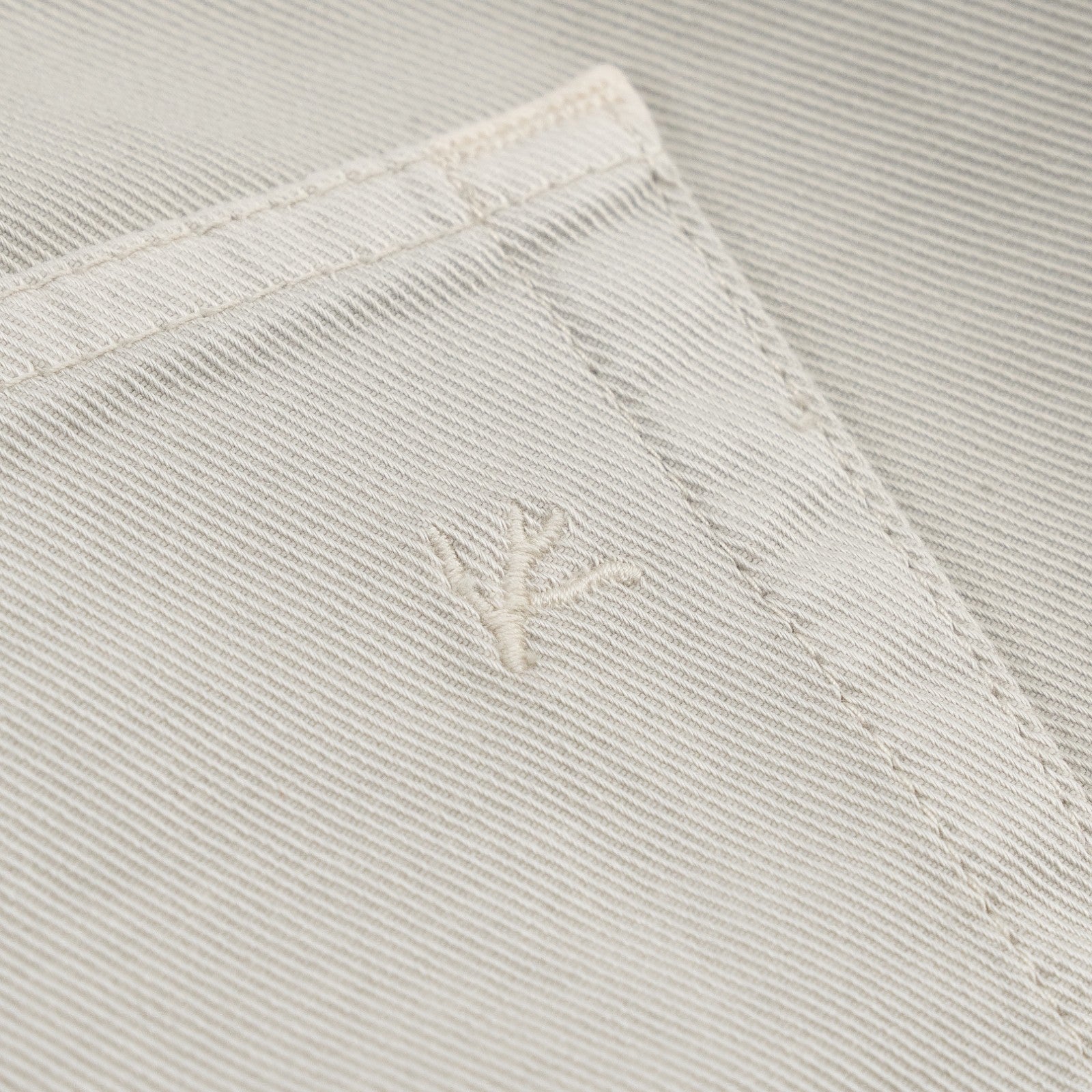 720$ ISAIA NAPOLI Ivory 5 Pockets Pant Twill Denim Cotton Slim-Straight Fit