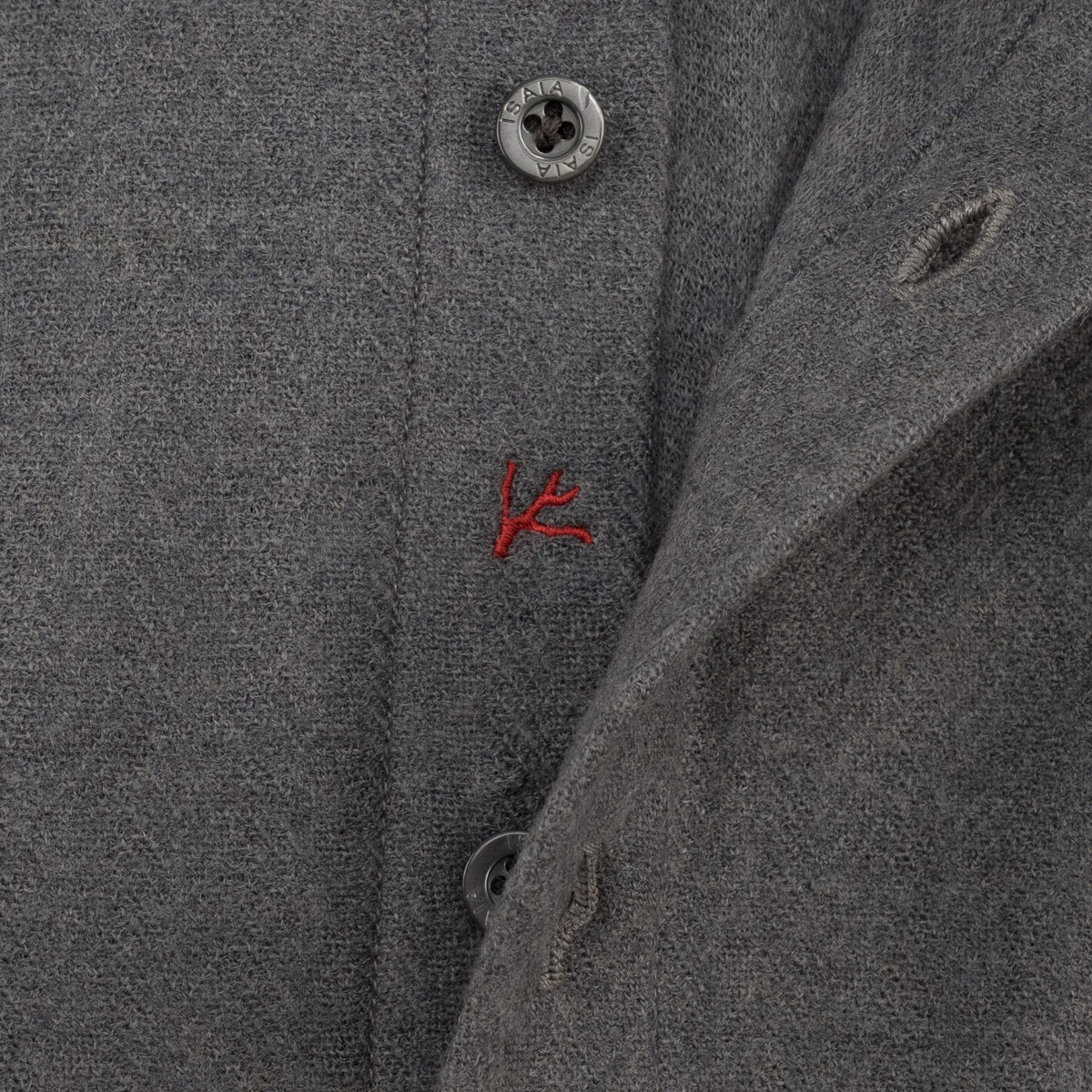 1450$ ISAIA NAPOLI Gray Hand-Sewn Shirt Soft Wool  16 - 41