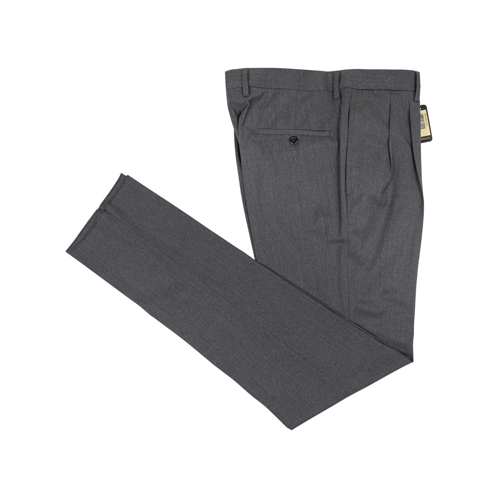 670$ RUBINACCI NAPOLI Gray Trouser Pant Worsted Wool 34 US / 50 EU