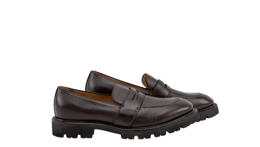 960$ TESTONI "Custoza" Penny Loafer Slip-On Deer Cigar 8 UK / 9 US / 42 IT