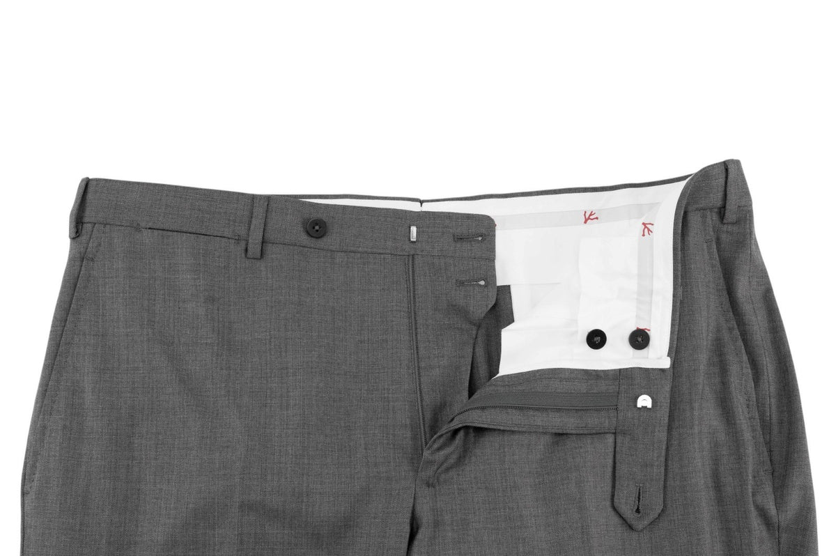 $6600 ISAIA NAPOLI "Capri" Gray Suit Fine Wool 4 Season 46 US / 56 EU 7R