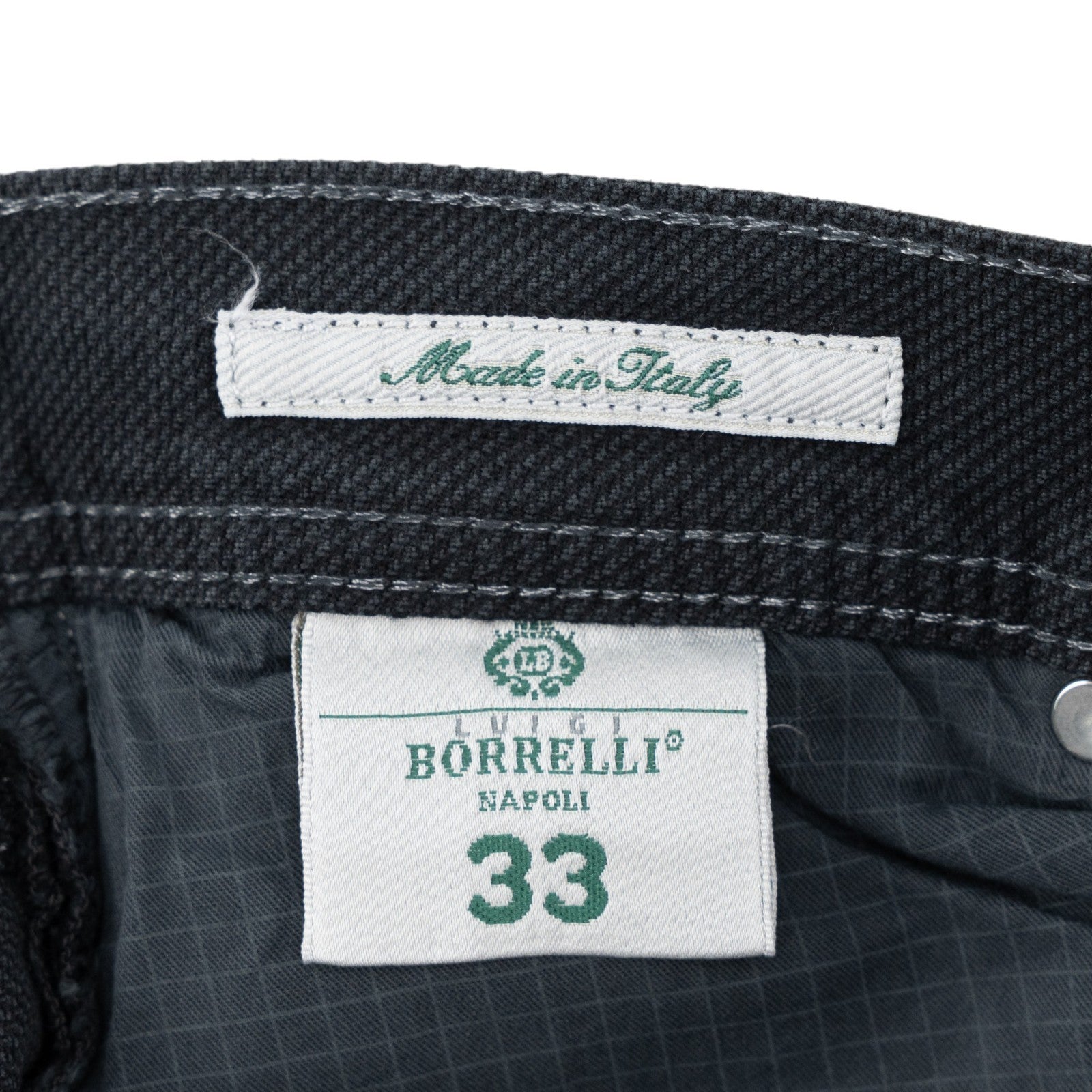 415$ LUIGI BORRELLI NAPOLI Blue Denim Jeans Pant Cotton 33 US / 49 EU