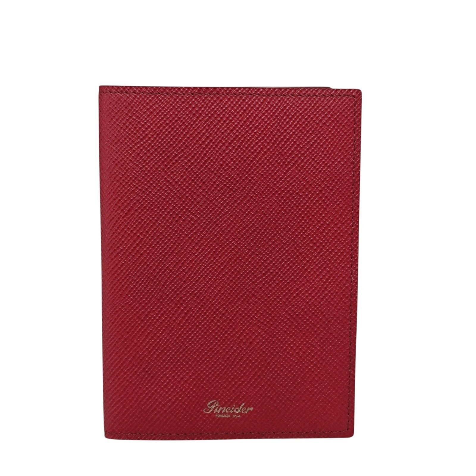 220$ PINEIDER FIRENZE 1774 Passport Holder Saffiano Grain Calf Noble Red