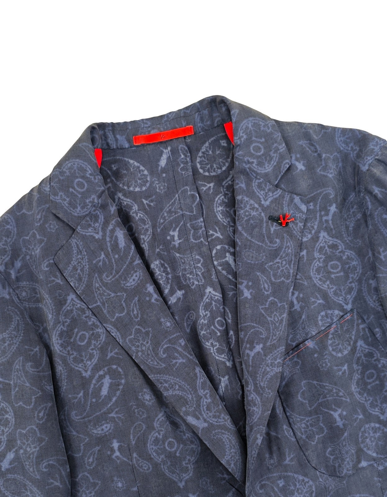 $5500 ISAIA NAPOLI "MARADONA 10" Blue Jacket Sport Coat 100% Silk 34 US / 44 EU