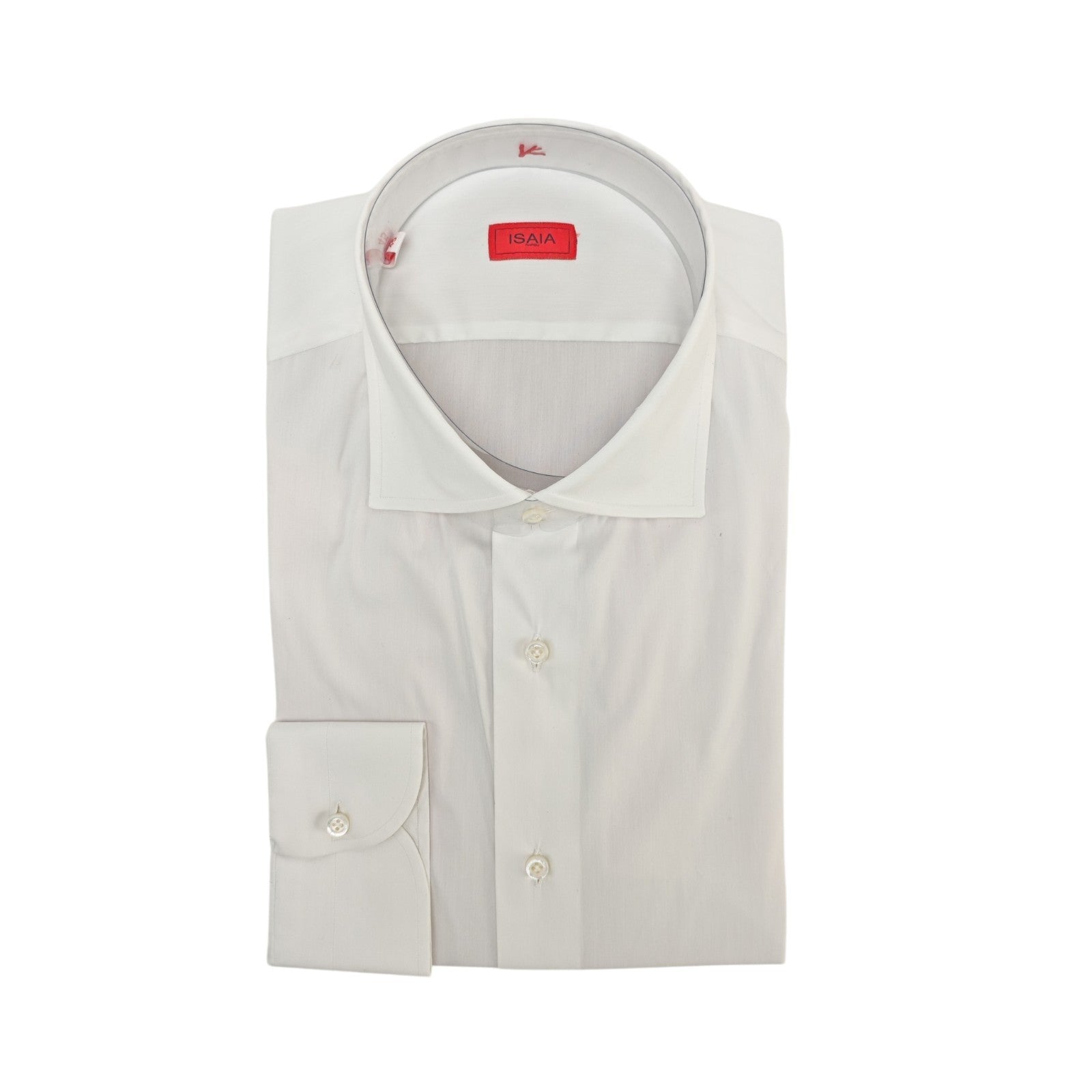780$ ISAIA "Mix" Comfort Project Dress Shirt White Stretch Cotton 18 - 45  4E