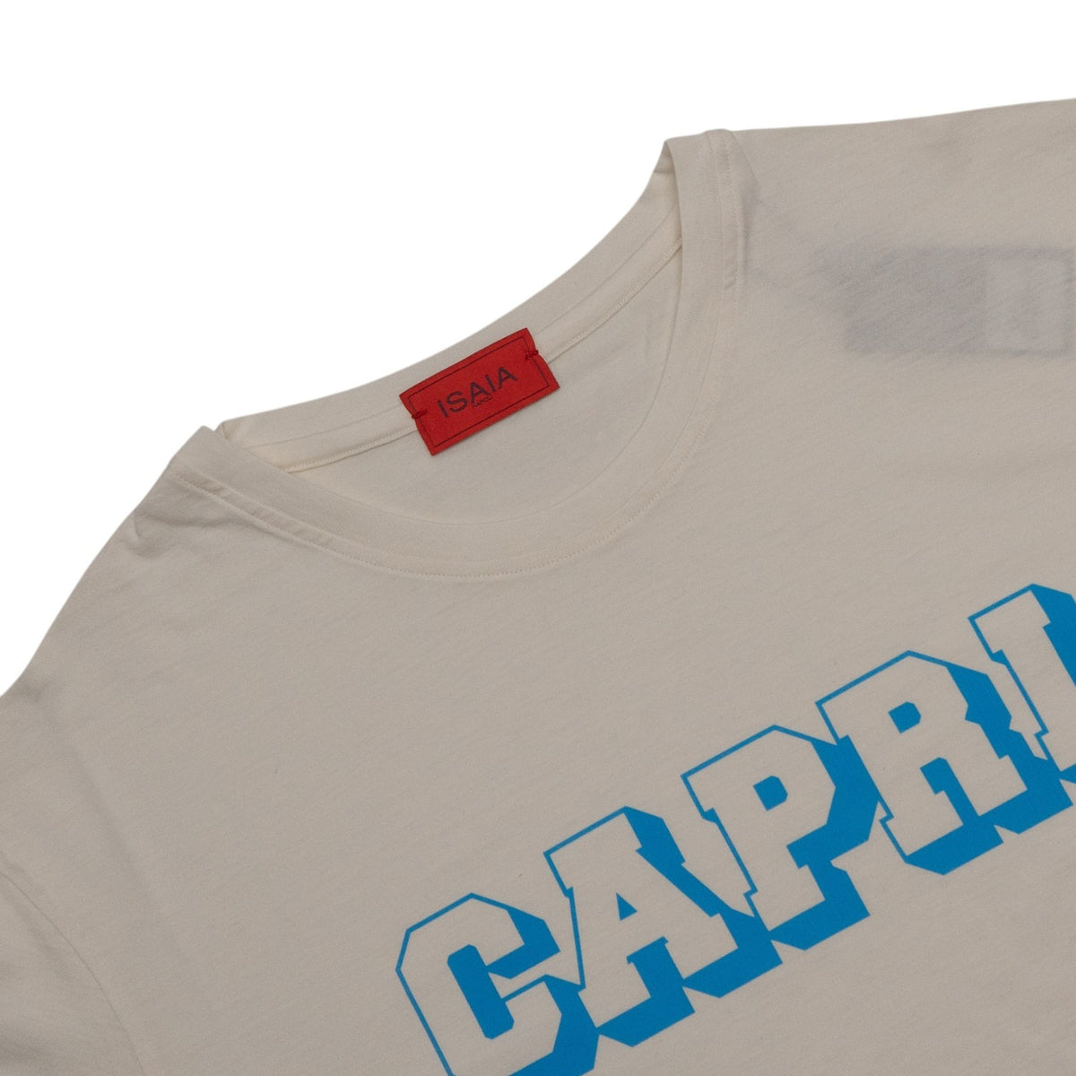 550$ ISAIA NAPOLI " Capri " Cotton Jersey Short Sleeve Handmade T-Shirt White XL