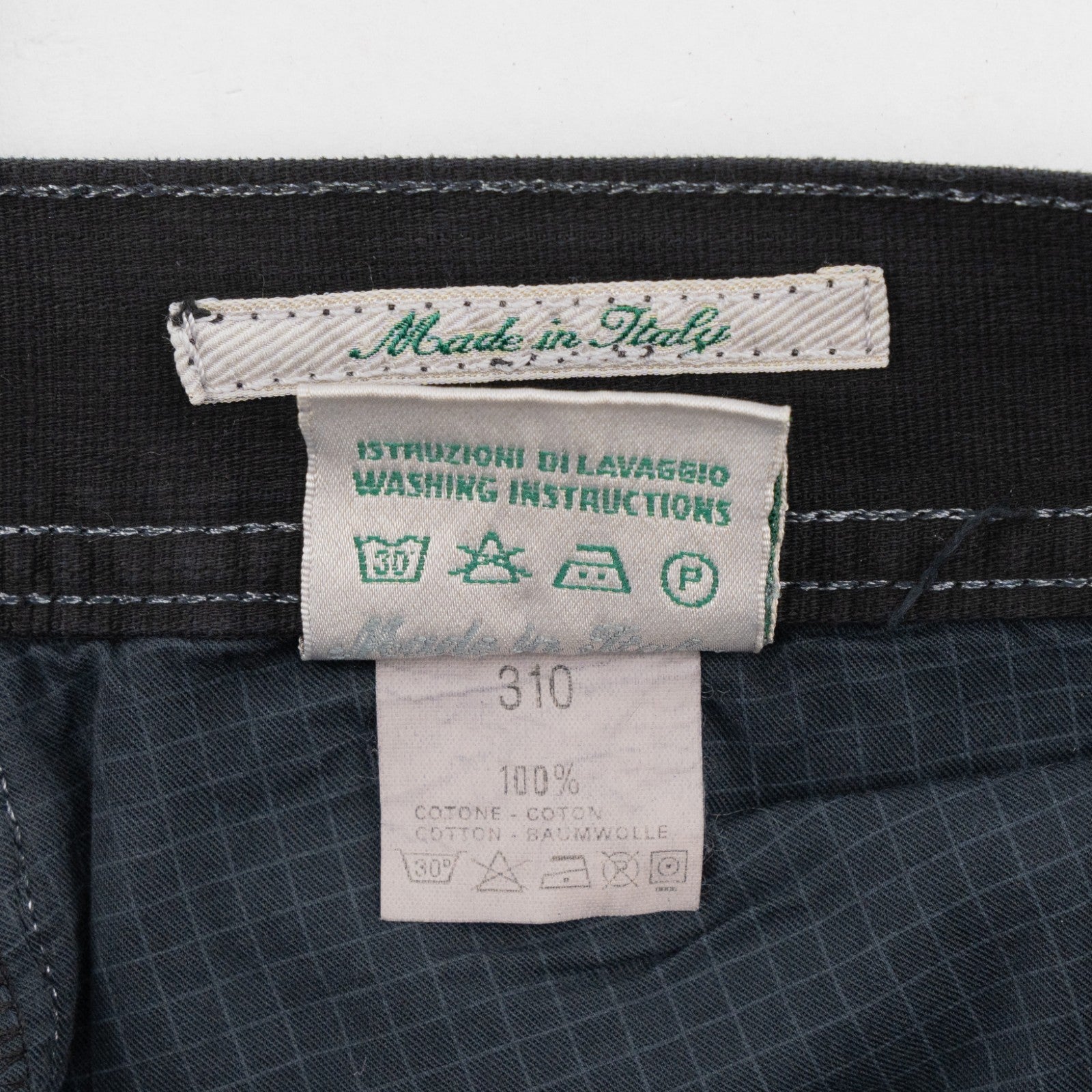 415$ LUIGI BORRELLI NAPOLI Black Denim Jeans Pant Cotton Made in Italy