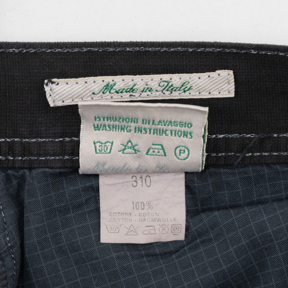 415$ LUIGI BORRELLI NAPOLI Black Denim Jeans Pant Cotton Made in Italy