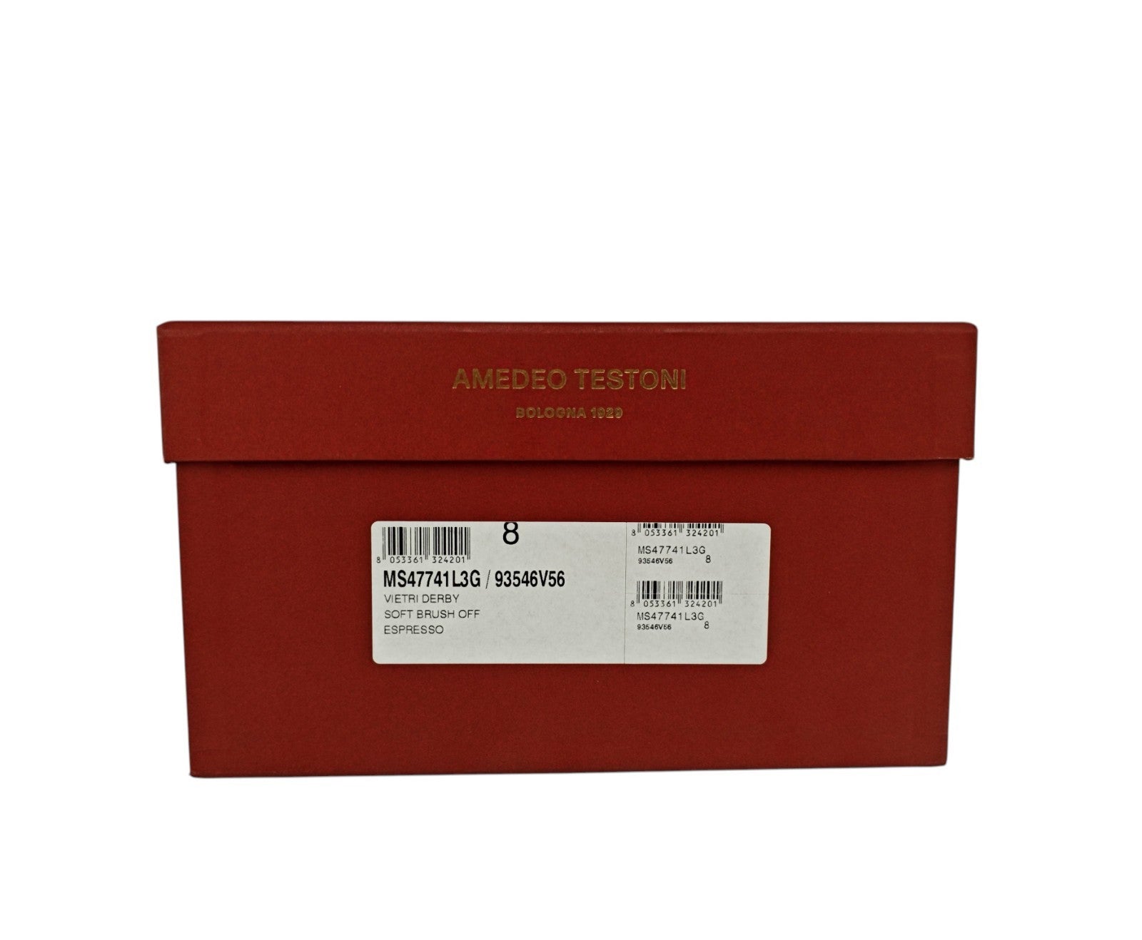 950$ TESTONI "Vietri" Derby Shoes Lux Calf Brush Off Espresso 8 UK 9 US 42 IT