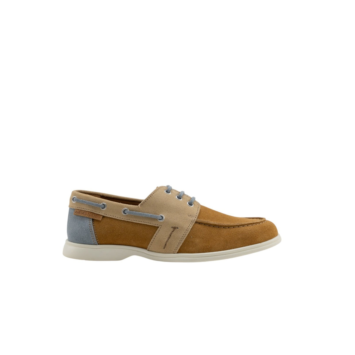 900$ TESTONI "Portofino" Boat Shoes Unlined Suede Brulee 8 UK / 9 US / 42 IT
