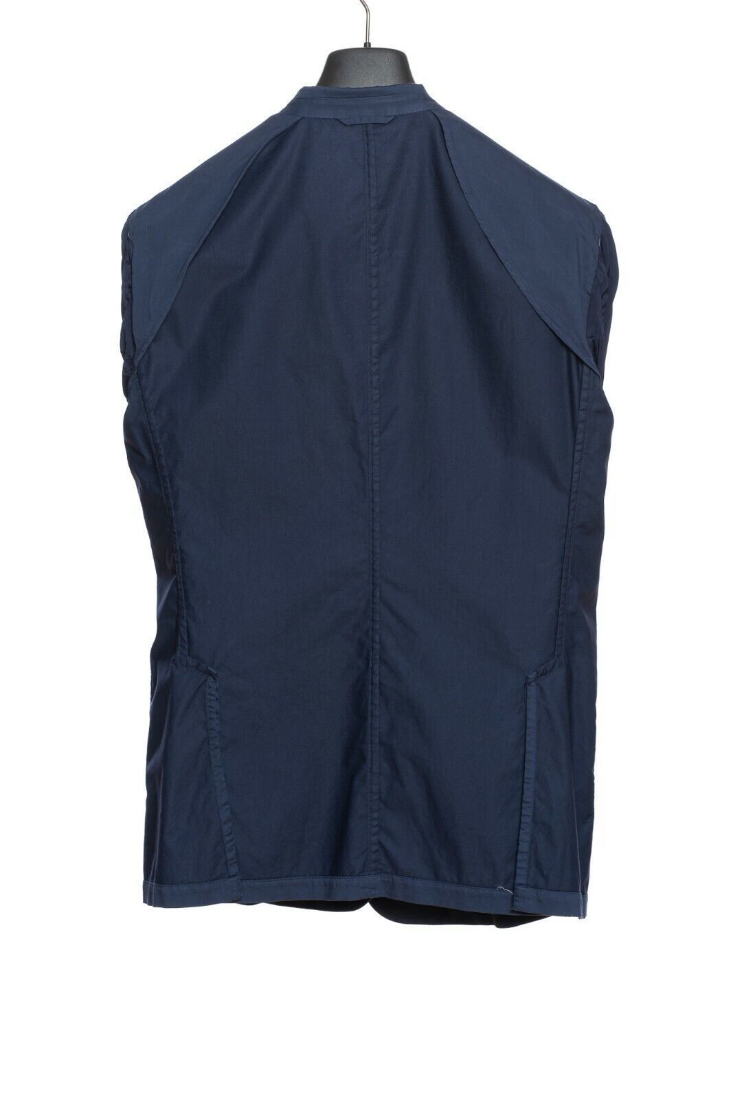 1100$ BELVEST Sartorial Jacket Dark Blue Solid Pure Washed Cotton Drop 7 
