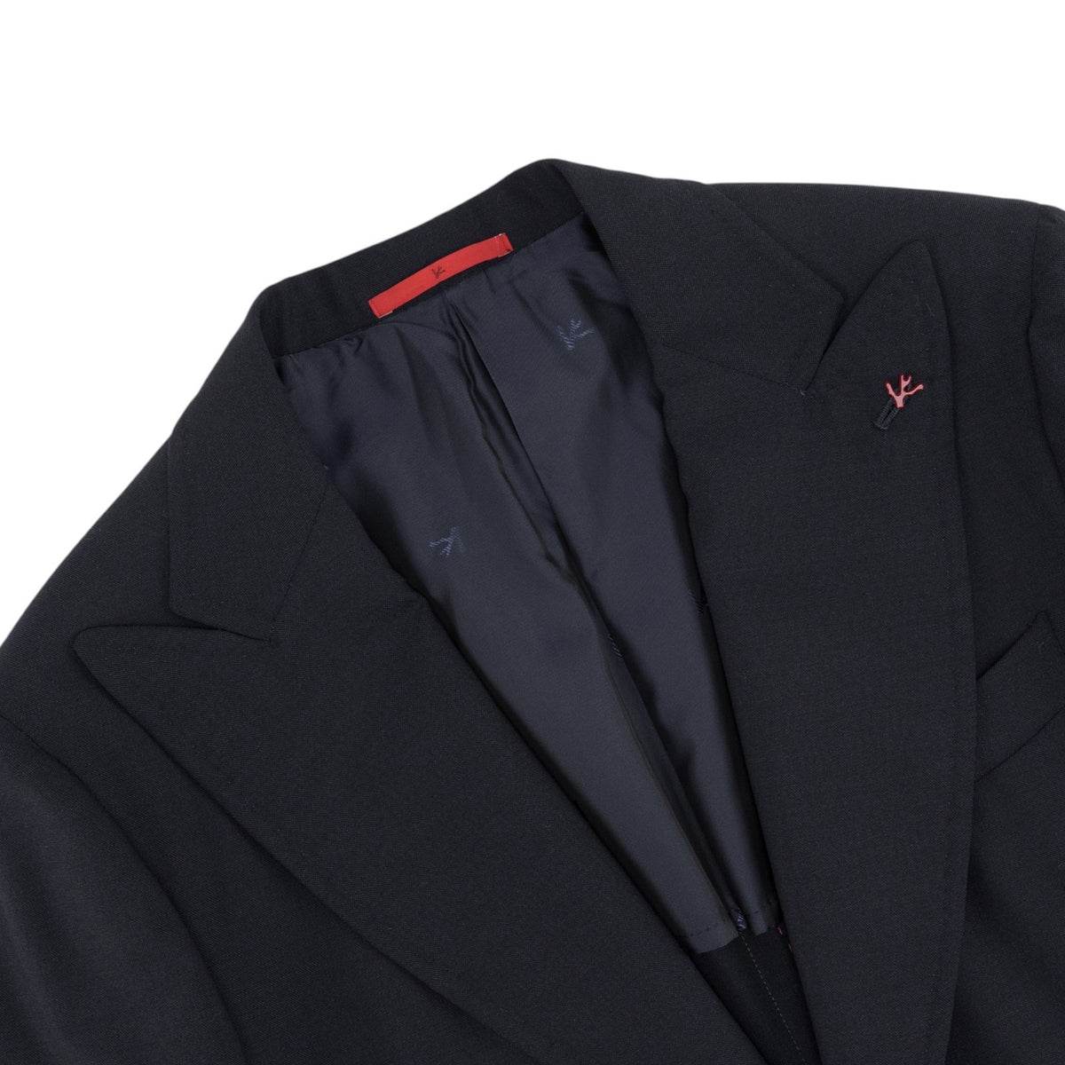 $5725 ISAIA "Capri" Blue Midnight Sport Coat Fine Wool Wide Lapel 38 US 48 EU 8R