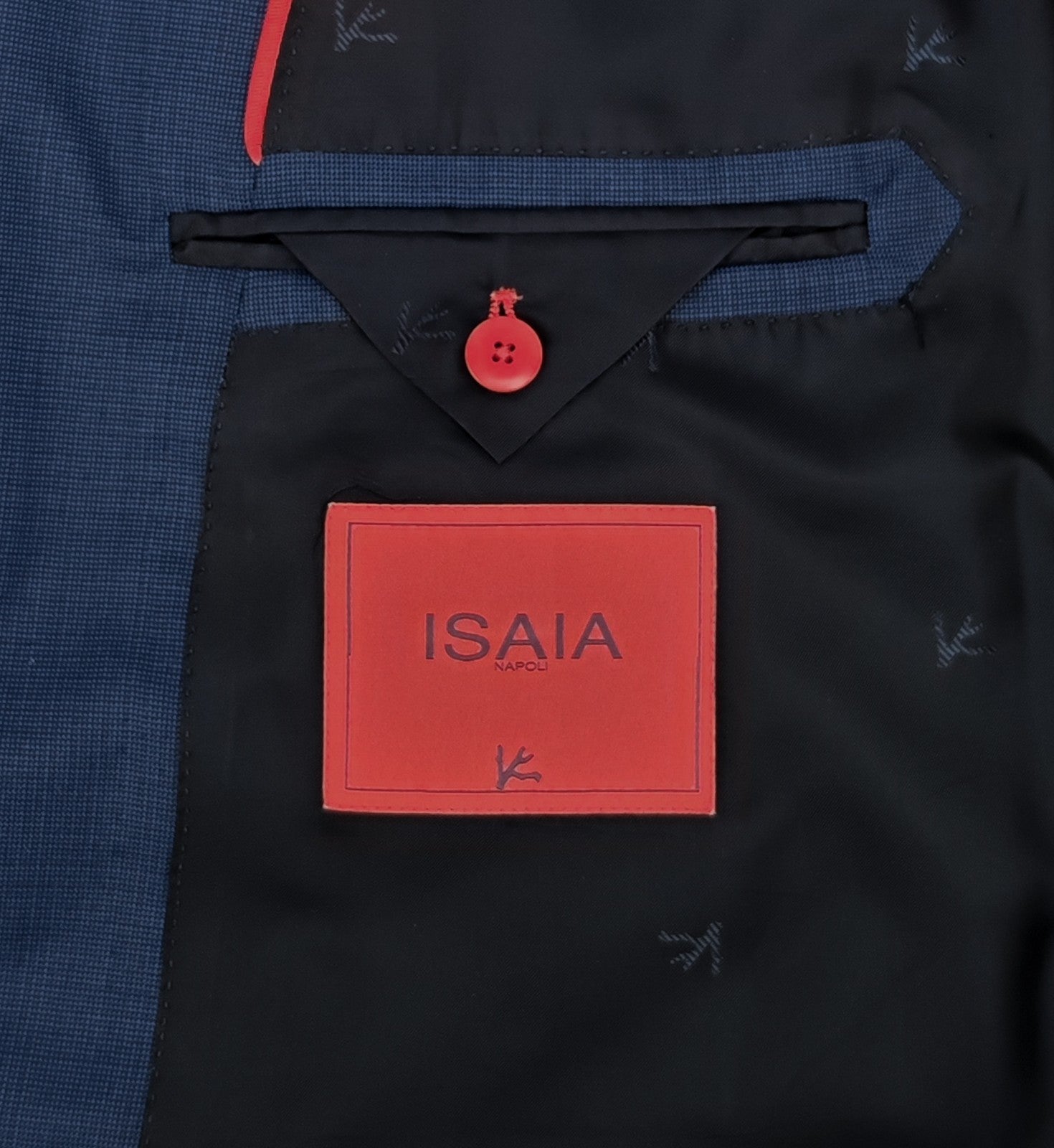 $6470 ISAIA NAPOLI Blue Jacket Sport Coat SEA ISLAND Cotton 38 US / 48 EU R