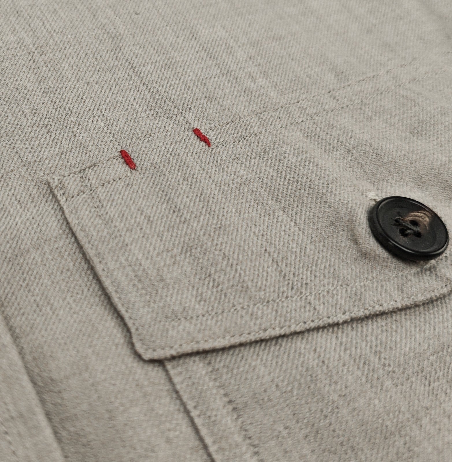 $2850 ISAIA NAPOLI Light Beige Hand-Sewn Overshirt Jacket Cashmere Silk Size M