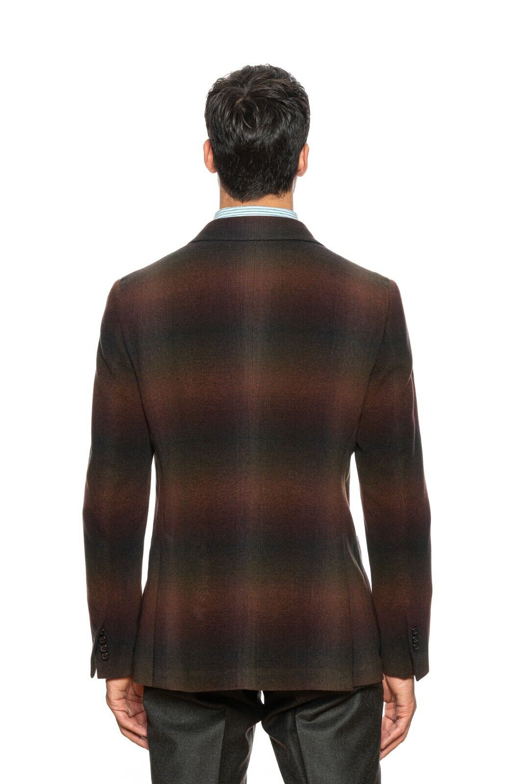 $2290 BELVEST Flannel Wool Jacket Double Breasted 42 US / 52 EU Drop 8R Slim