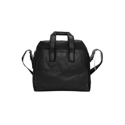 $629 a.Testoni Bologna Pc Case / Backpack Black Karibu Calf + Fabric Luxury
