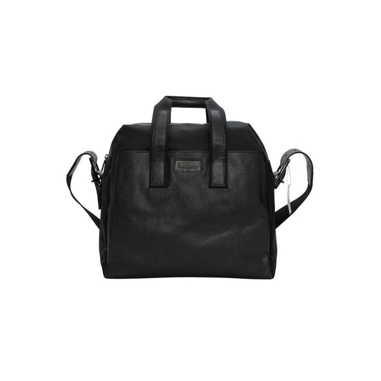 $629 a.Testoni Bologna Pc Case / Backpack Black Karibu Calf + Fabric Luxury