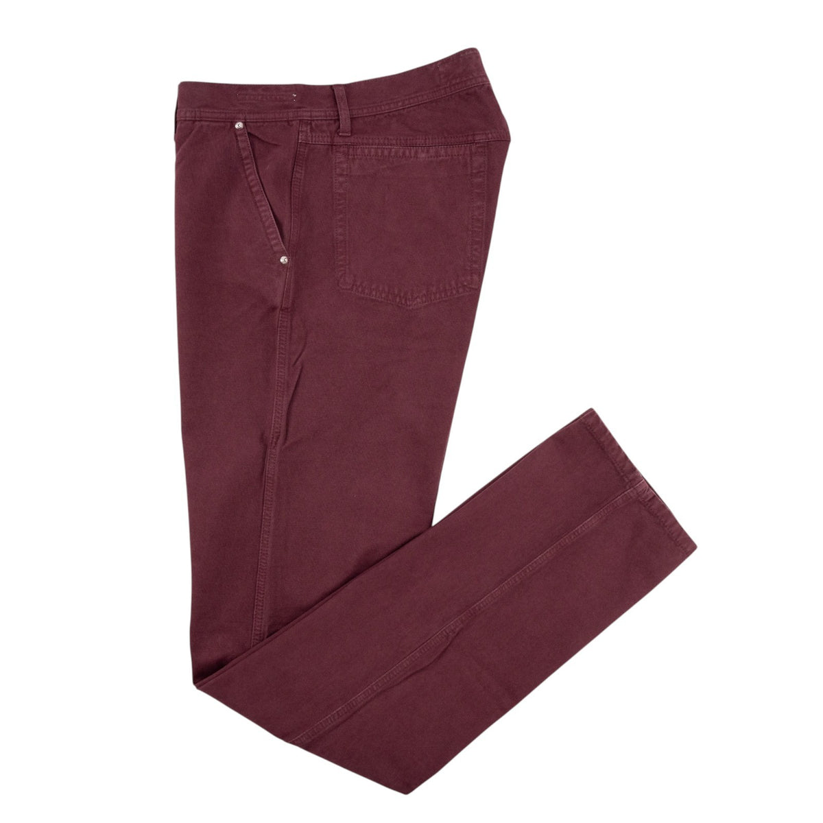 415$ LUIGI BORRELLI NAPOLI Burgundy Jeans Cotton 36 US / 52 EU - Made in Italy