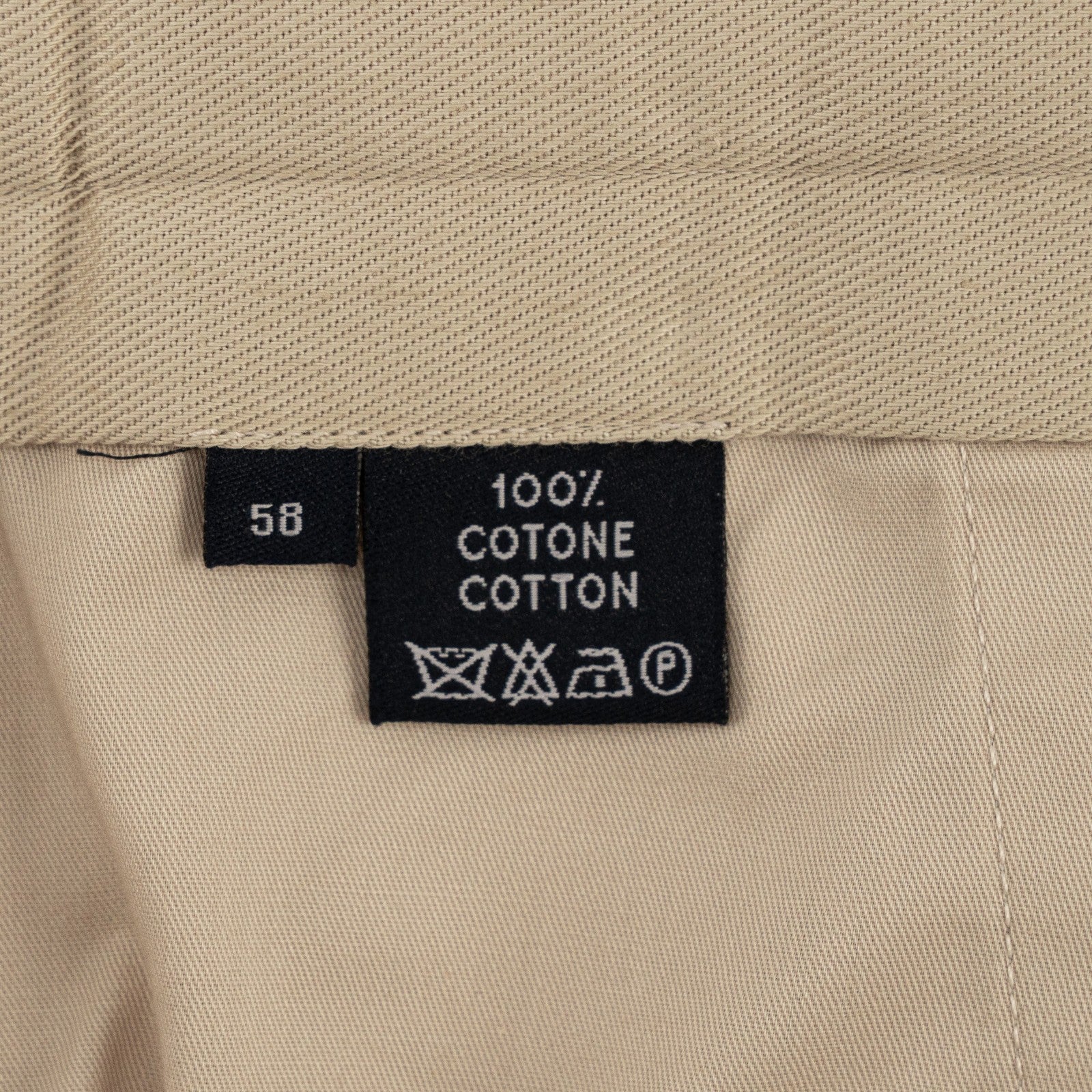 700$ BURBERRY LONDON Beige Chino Pant Twill Cotton Regular Fit 42 US / 58 EU