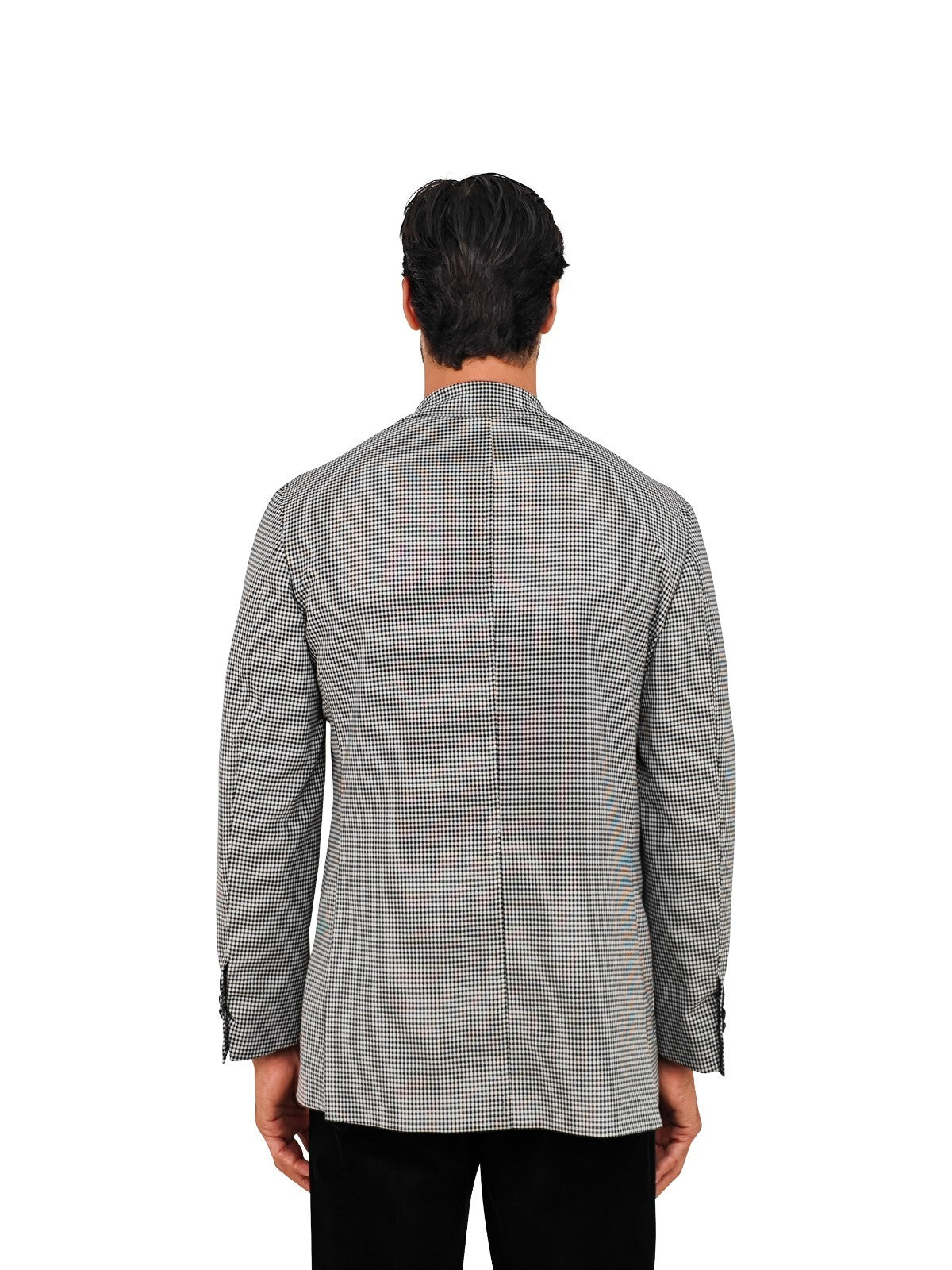 $1450 RUBINACCI Gray Checks Jacket Sport Coat Wide Lapel Fine Wool 40 US 50 EU