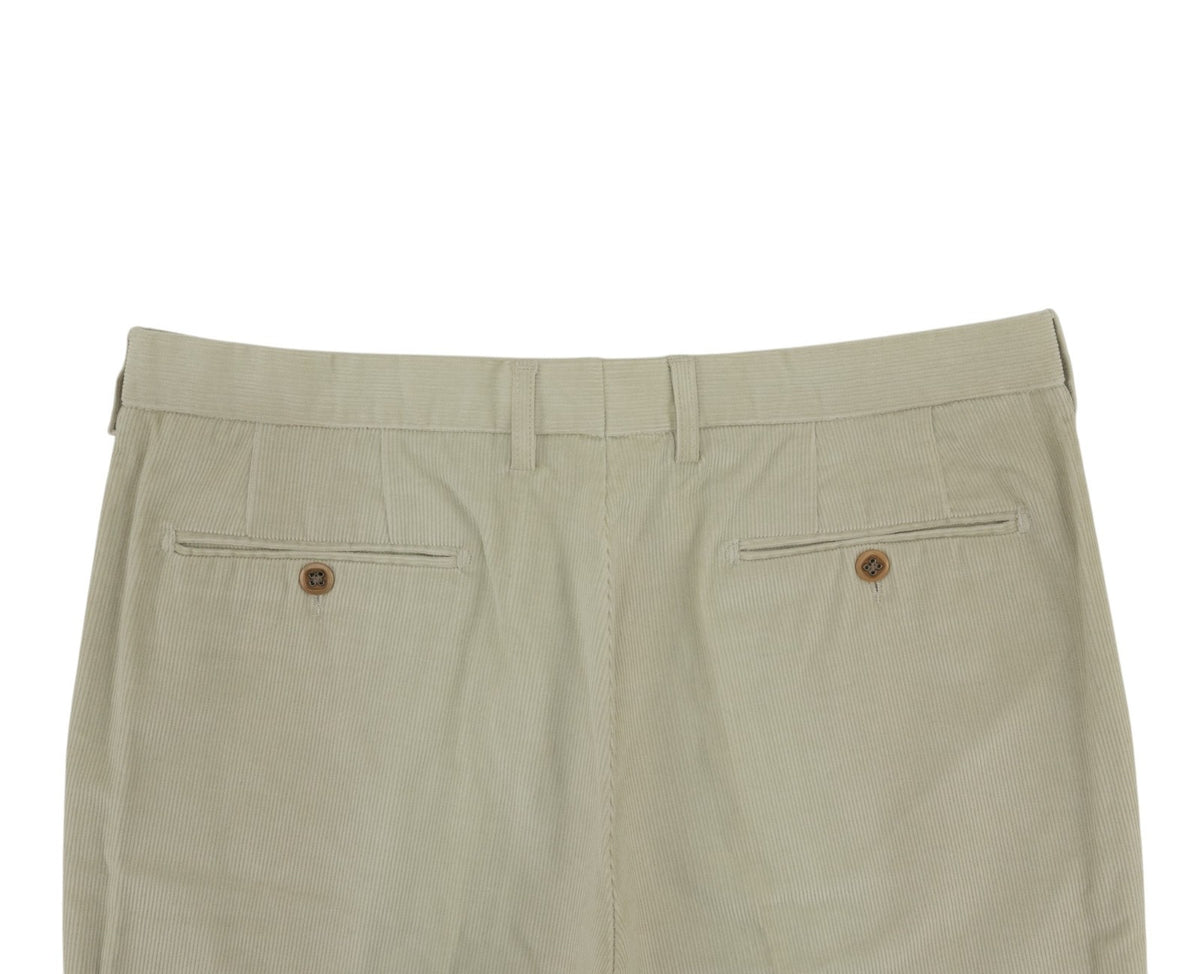780$ ETRO MILANO Ivory Corduroy Cotton Pant Straight Leg 36 US / 52 EU