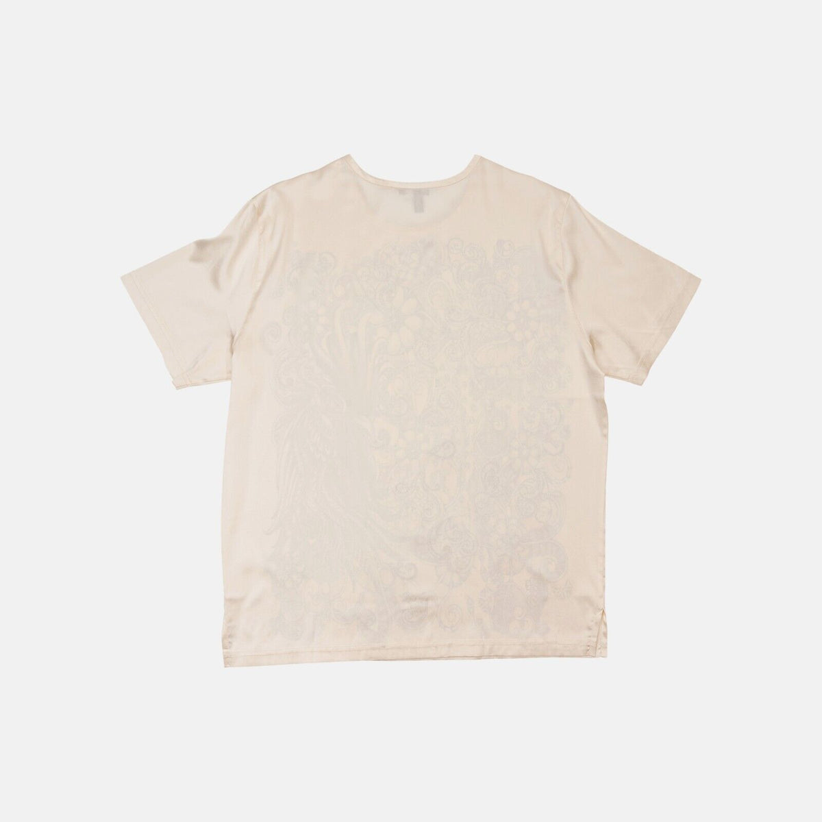 750$ LUXURY FABIO CAVIGLIA T-Shirt "Rooster" 100% Silk COMO STRETCH Size L