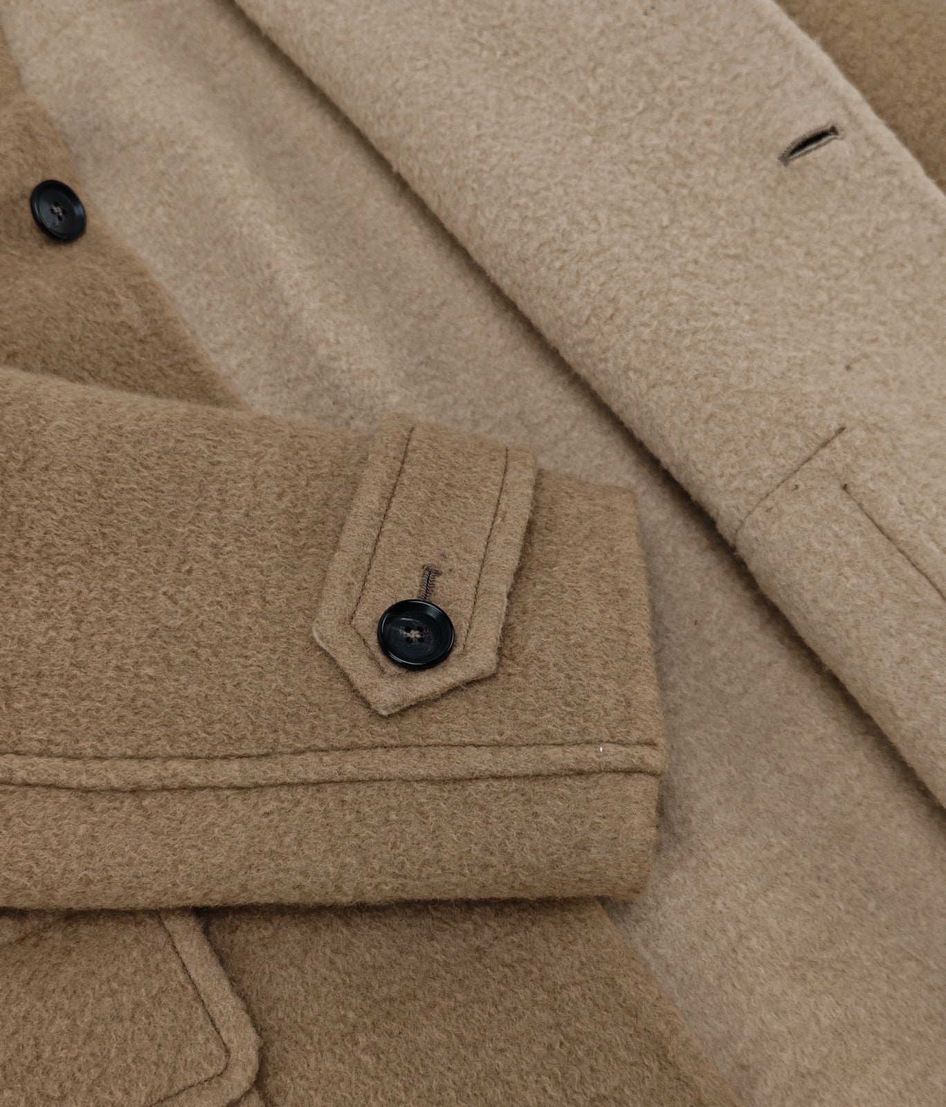 7100$ ISAIA NAPOLI Beige Hooded Overcoat Jacket Soft Camel Hair - Wool  Size M