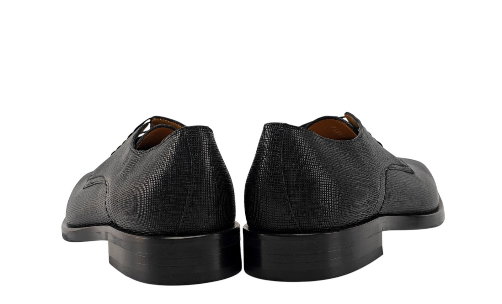 1200$ TESTONI Derby Shoes Saffiano Lux Soft Calf Black 8 UK / 9 US / 42 IT