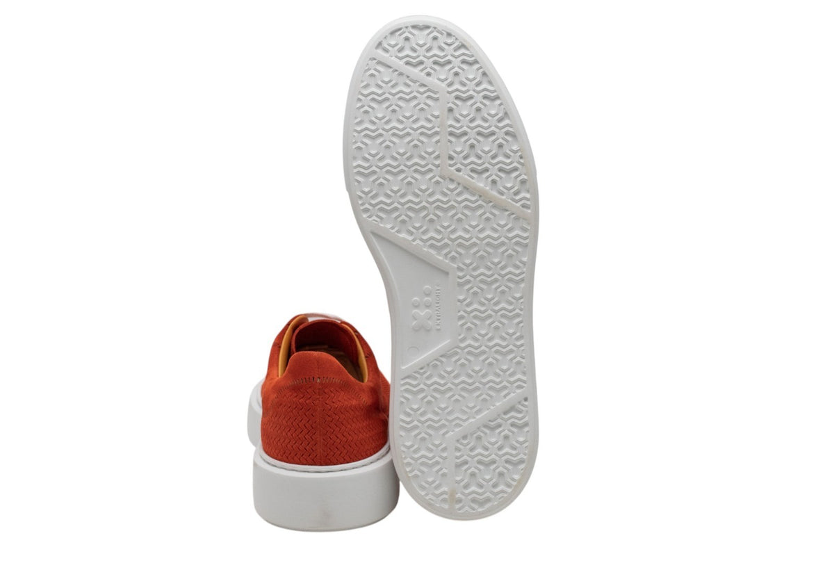 850$ TESTONI "Sassari" Sneaker Unlined Suede Flame 8 UK  / 9 US / 42 IT