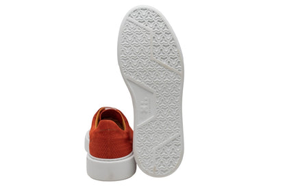 850$ TESTONI "Sassari" Sneaker Unlined Suede Flame 8 UK  / 9 US / 42 IT