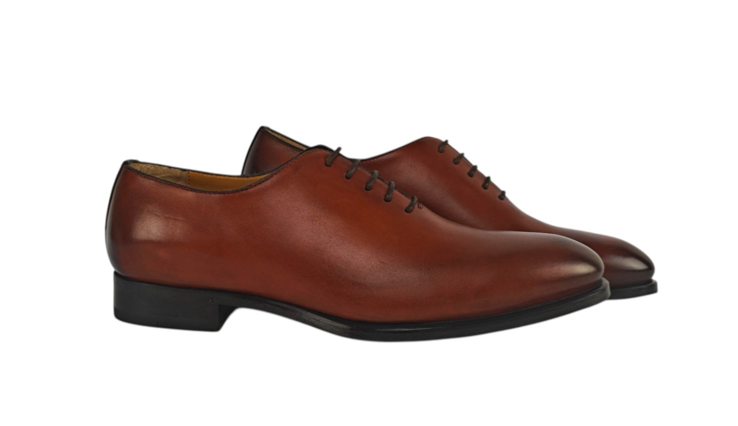 950$ TESTONI 1929 Oxford Shoes Antique Lux Calf Wine 8 UK  / 9 US / 42 IT